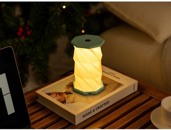Бяла/тюркоазена преносима светлинна декорация с USB ø 8 cm Twist – Gingko