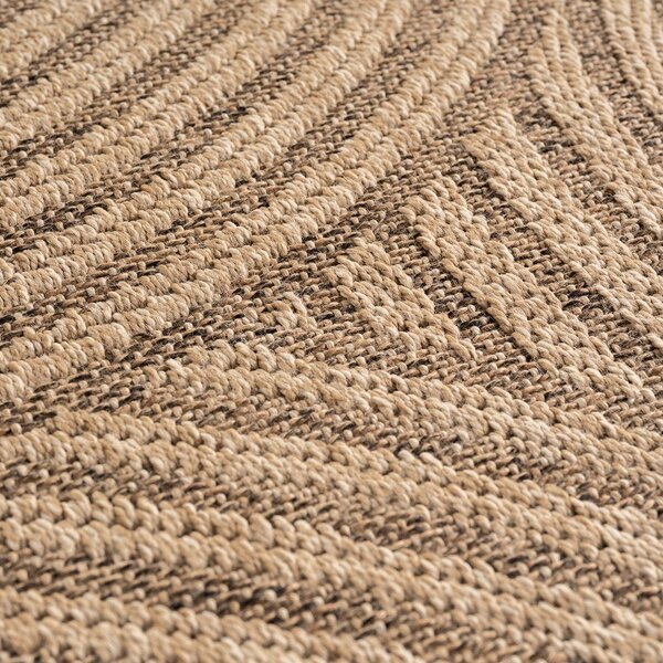 Кафяв кръгъл килим за открито и закрито ø 80 cm Timber 1401 – Ayyildiz Carpets