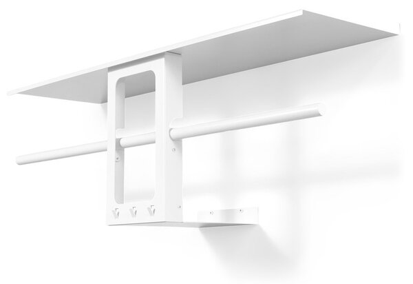 Бяла стоманена стенна закачалка с рафт 100 cm Luno Small – Spinder Design