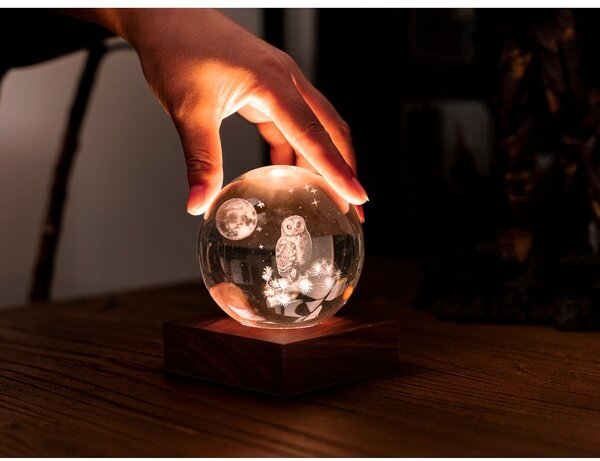 Преносима светлинна декорация с USB ø 8 cm Amber – Gingko