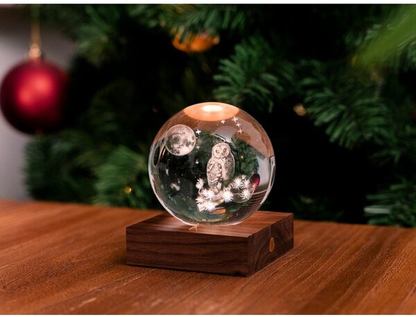 Преносима светлинна декорация с USB ø 8 cm Amber – Gingko