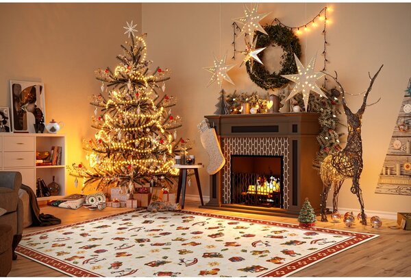 Червен килим с коледен мотив 160x230 cm Red Christmas – Villeroy&Boch