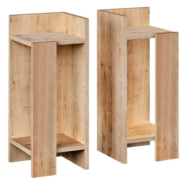 Комплект нощни шкафчета Elos TopMebel от меламин в цвят сапфирен дъб 25x27x60cm