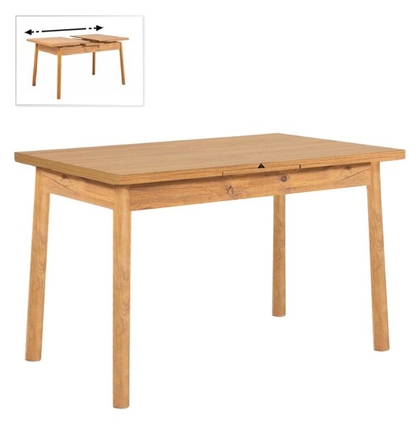 Разтегателна маса Jemmy TopMebel от меламин в цвят атлантически бор 120/153x75x77cm