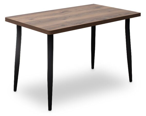 Levico TopMebel МДФ/метална маса в цвят опушен орех 120x70x75cm
