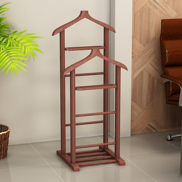 Дървена закачалка за под Beta II TopMebel в орех 48x35x120cm