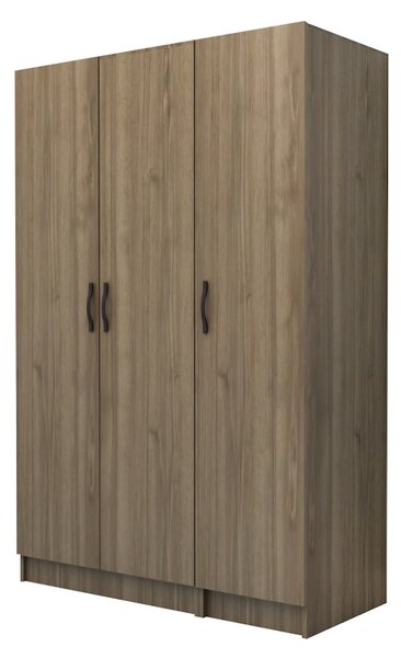Шкаф с три врати от меламин Vivian в цвят орех 120x51.8x181см