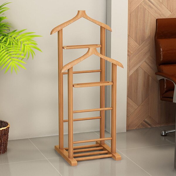 Дървена закачалка за под Beta II TopMebel в натурален цвят 48x35x120cm
