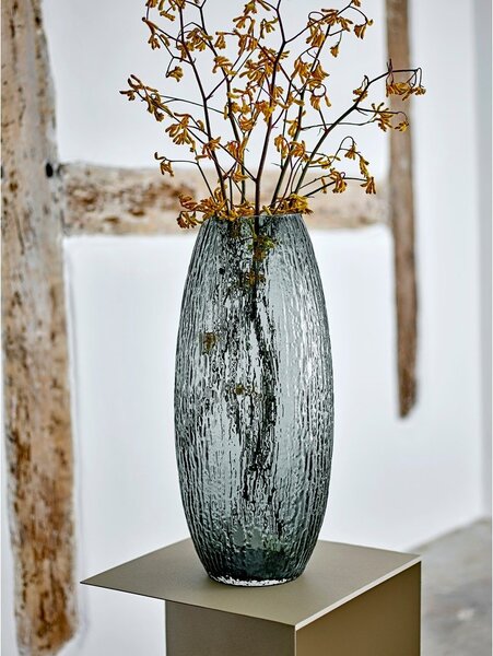 Сива стъклена ръчна изработка ваза (височина 50 cm) Brock – Bloomingville