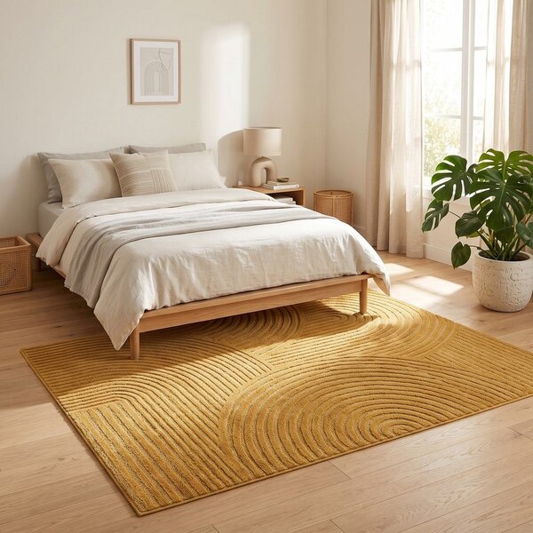 Килим в цвят жълта охра 120x170 cm Whirl – ESTE