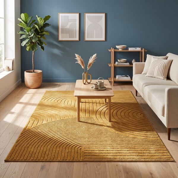Килим в цвят жълта охра 120x170 cm Whirl – ESTE