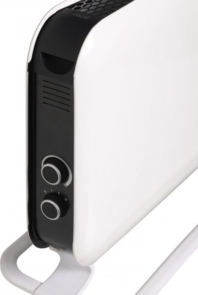 Конвектор за под MILL SG2000MEC, 2000W, 20 м2, 3 степени, LOT20, Безшумен, Защита при преобръщане, Заоблени ръбове, Бял/черен