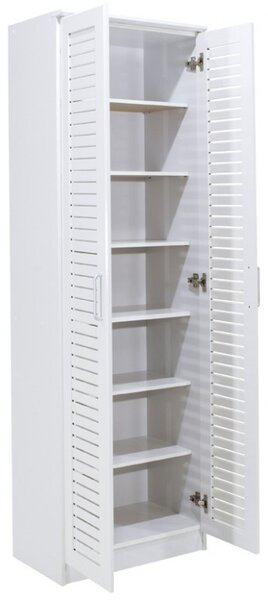 Шкаф за обувки Sante 21 чифта бял 60x37x183 см