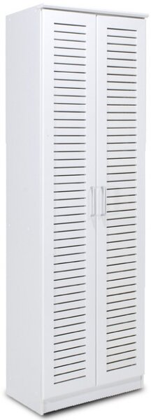 Шкаф за обувки Sante 21 чифта бял 60x37x183 см