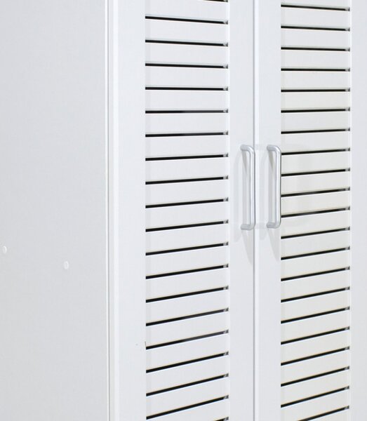 Шкаф за обувки Sante 21 чифта бял 60x37x183 см