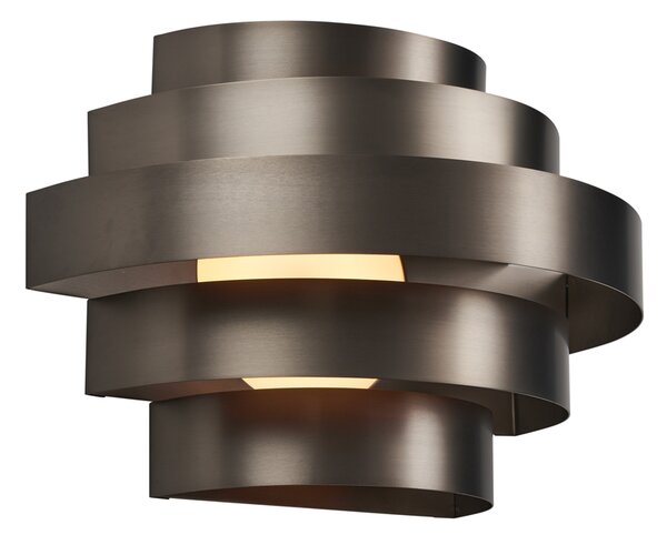 Модерна стенна лампа Gunmetal с LED 3-степенно димиране - Lines