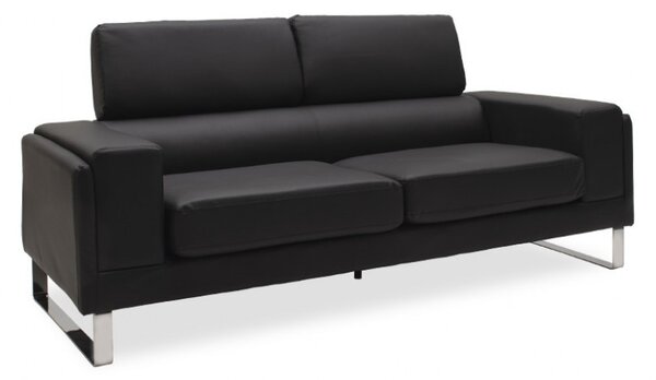 Диван Shea за 3 места Черен 198x80x87 см