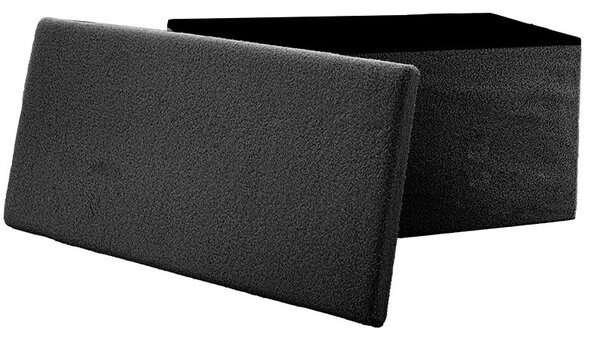 Пейка с кутия за съхранение за антре Forward boucle текстил антрацит 76x38x38см