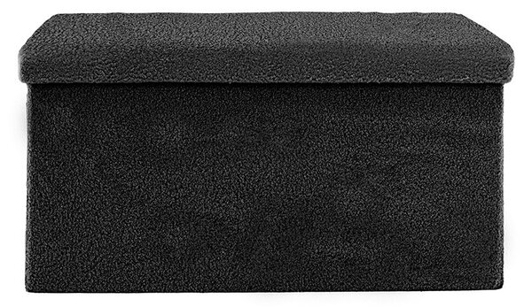 Пейка с кутия за съхранение за антре Forward boucle текстил антрацит 76x38x38см