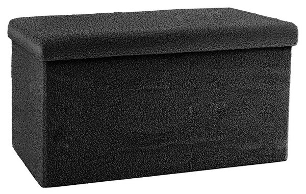 Пейка с кутия за съхранение за антре Forward boucle текстил антрацит 76x38x38см