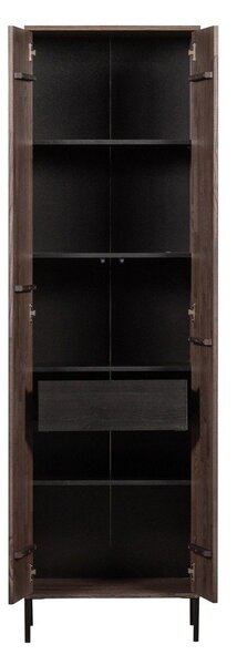Кафяво шкафче от декор от ясен 60x210x42 cm Gravure – WOOOD