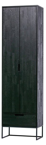 Черно шкафче от масивен ясен 60x210x36 cm Silas – WOOOD