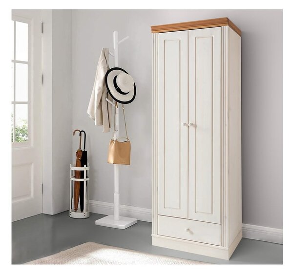 Бял гардероб от масивен бор 65x180 cm Anita – Støraa