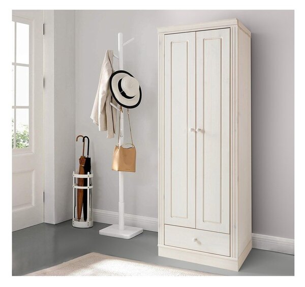 Бял гардероб от масивен бор 65x180 cm Anita – Støraa