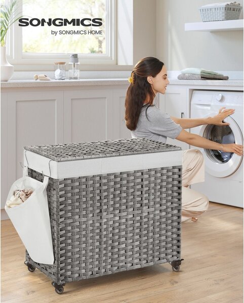 Кош за пране Songmics Сив 70x36x66 см