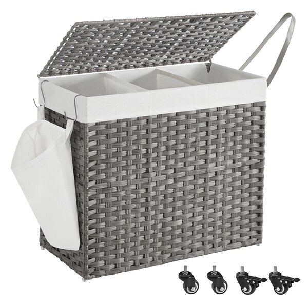 Кош за пране Songmics Сив 70x36x66 см