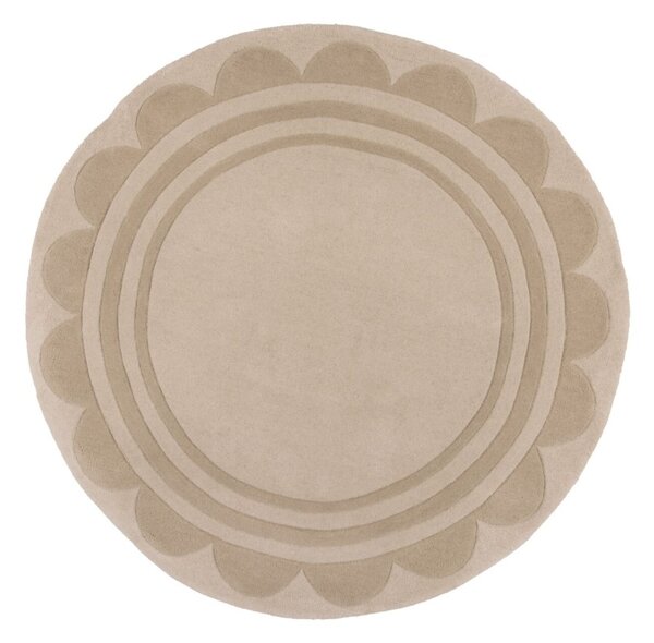 Килим Lois Scallop Natural 120X120 cm, Flair Rugs