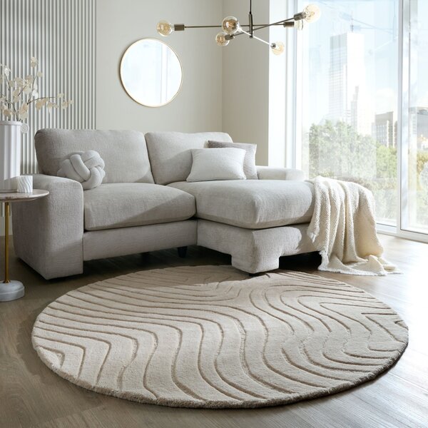 Кръгъл килим Mesmerise Mesmerise Beige 160x160 cm, Flair Rugs