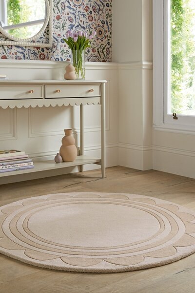 Килим Lois Scallop Natural 120X120 cm, Flair Rugs