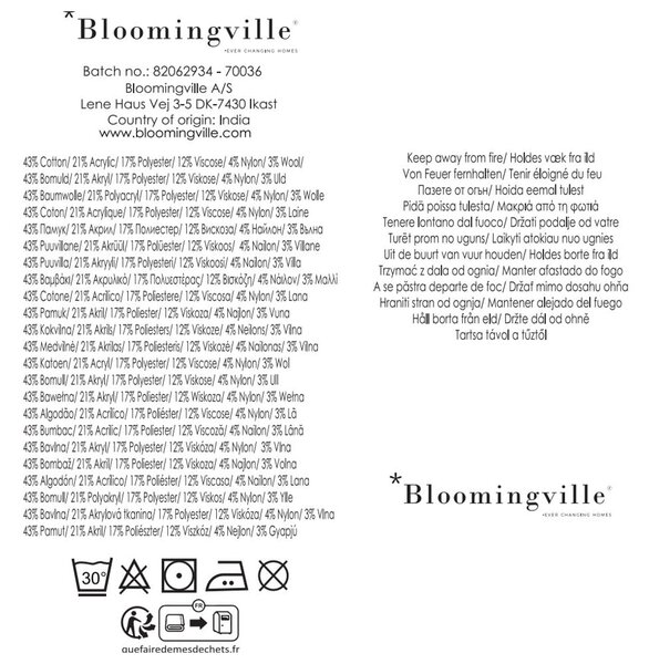 Кафяво одеяло от рециклиран памук 130x160 cm Lane – Bloomingville