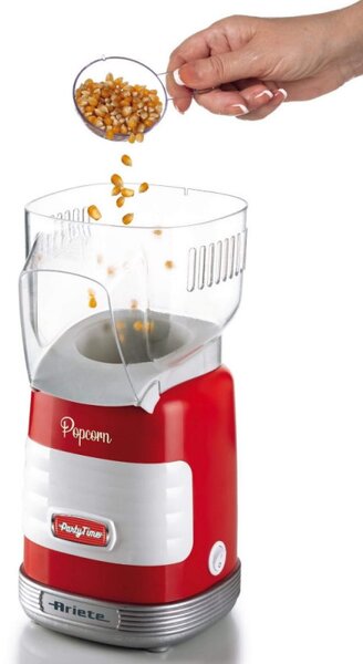 Машина за пуканки с горещ въздух Ariete PARTY TIME 2956/00, 1100W, Дозатор, Червен