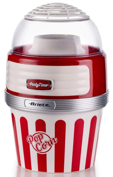 Машина за пуканки с горещ въздух Ariete XL PARTY TIME 2957/00, 1100W, Дозатор, Подвижна купа, Червен