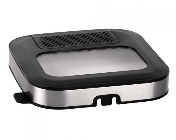 Фритюрник Elite ЕDF-1102, 1200W, 2.5 л, 150-190C, Прозорец за наблюдение, Филтър против миризми, Термостат, Инокс/черен