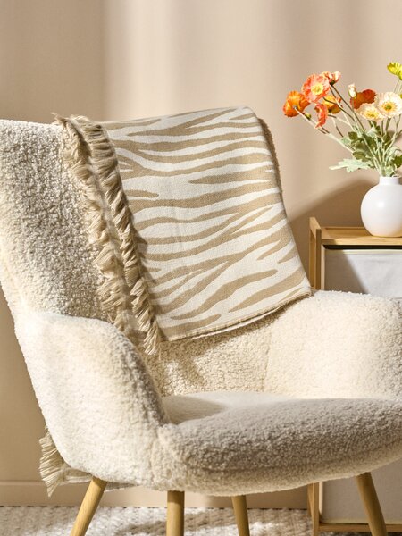Sinsay - Одеяло с ресни - кaфяв
