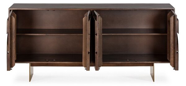 Кафяв скрин от масивно манго 165x76x40 cm Trisha – MOME