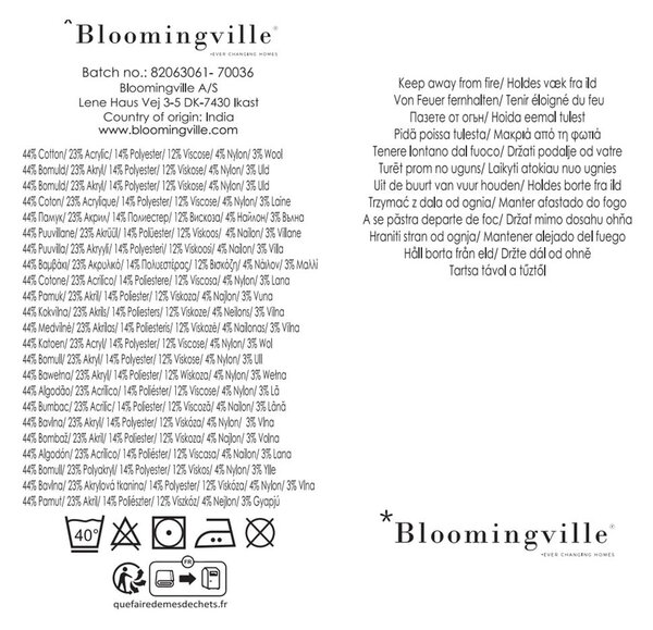 Кафяво одеяло от рециклиран памук 130x160 cm Arni – Bloomingville