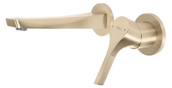 Смесител за мивка за вграждане REA Maxim Brush Gold + BOX