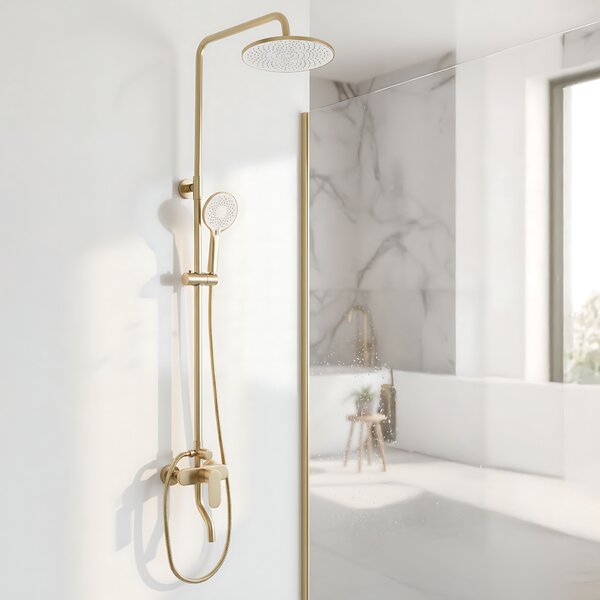 Комплект за душ REA DROP Brush Gold