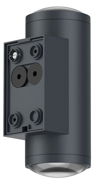LCD LED външно стенно осветление 5156, 2 x 9 W, нагоре & надолу, графит, алуминий, Затъмняване, Черен, Алуминий, Модерен