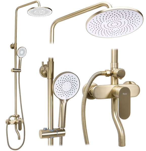 Комплект за душ REA DROP Brush Gold