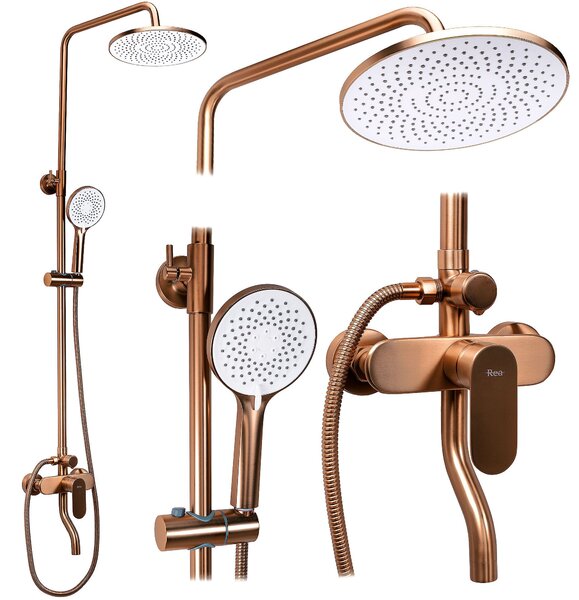 Комплект за душ REA DROP Brush Copper