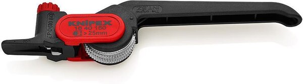 Knipex Кабелен нож, за изолация над Ø25мм, черна ръкохватка 150мм, - K1640150