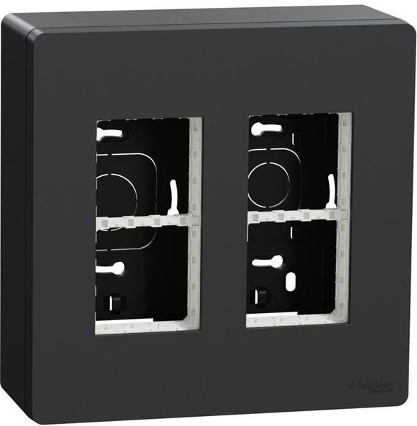 SE Моноблок за открит монтаж 2x4 мод. цвят Антрацит Unica System+ - NU122454