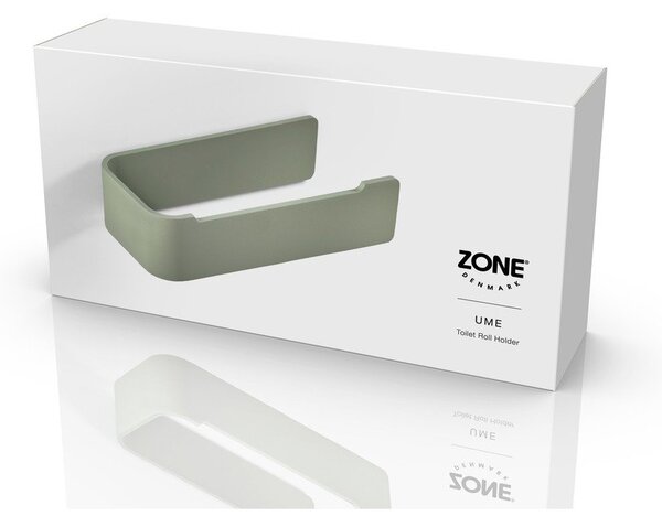 Светлозелен стенен метален държач за тоалетна хартия Ume – Zone