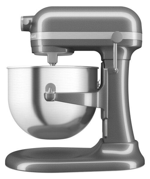 Планетарен миксер KitchenAid Artisan 5KSM70SHXEMS Medallion silver, 375 W, 6.6 л, 11 скорости, 67 точки на допир, Повдигане на купата, Специална скорост Fold, Flex Edge, Сив металик