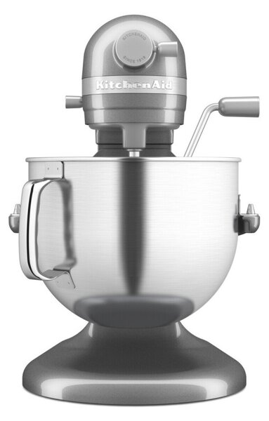 Планетарен миксер KitchenAid Artisan 5KSM70SHXEMS Medallion silver, 375 W, 6.6 л, 11 скорости, 67 точки на допир, Повдигане на купата, Специална скорост Fold, Flex Edge, Сив металик